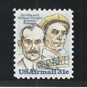 U.S. STAMP #C91 --- 31c WRIGHT BROTHERS AIRMAIL — XF -- MINT -- GRADED 90 - Picture 1 of 2