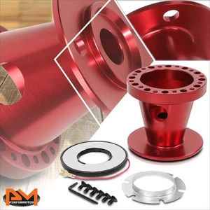 For 92-97 Ford F150-F350/Ranger 6-Bolt Steering Wheel Quick Release Adapter Red - Bild 1 von 5