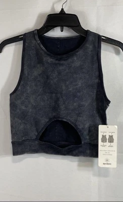 Женская спортивная рубашка Aura Athletica серая однотонная спереди с замочной скважиной M-L - Изображение 1 из 4