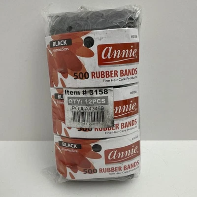 6000 x Bandas de goma Annie tamaños surtidos #3158 productos finos para el cuidado del cabello Foto 1 de 3