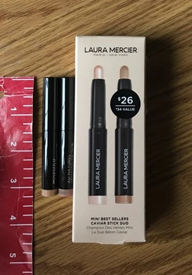 Mini palo de caviar Laura Mercier más vendido dúo - oro rosa y Au Naturel Foto 1 de 4