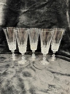 Lote de 5 Flautas Cristal d'Arques Durand Tuilleries Villandry Cristal Champagne - Imagen 1 de 12