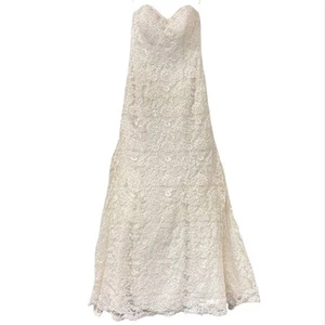 David’s Bridal Monique Luo Wedding Dress Size 8 Style CRL538 Ivory - Picture 1 of 6