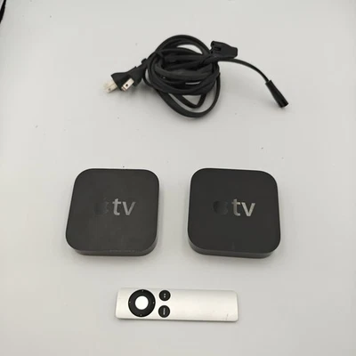 Lot Of 2 Aaple TV's A1469 w/ Power cords & 1 Remote - Image 1 of 4
