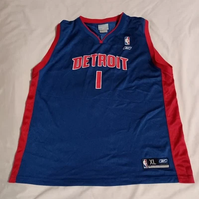Camiseta Chauncey Billups #1 Detroit Pistons NBA tamanho XL juvenil (18-20) - Imagem 1 de 4