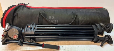 Manfrotto 504HD Fluid Head w/546B Aluminum 2 Stage Tripod T1180 - Image 1 of 4