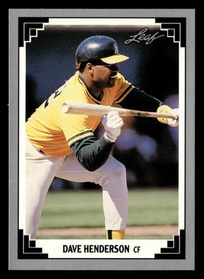 Dave Henderson 1991 Leaf #232 Oakland Athletics BASEBALL *211 - Image 1 of 2