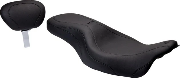 Mustang Wide Tripper Seat With Driver Backrest Black #79603 Harley Davidson Foto 1 de 1