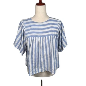 Top Emerson Fry Basali Vieira Azul Rayas Algodón Para Mujer S Chic Atemporal - Imagen 1 de 8