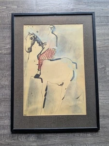 Marino Marini 1901-1980 PFERD & REITER um 1949 Tusche & Pastell auf Papier oder Kollotypie - Bild 1 von 10