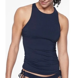 ATHLETA Maldives High Neck Tankini Top Navy Swim Bike Train 36D/DD Athletic - Bild 1 von 10