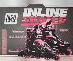 High Bounce Adjustable Inline Skates for Kids Small (12-1) Pink NEW - Picture 1 of 6