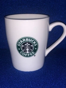 Starbucks Coffee Small Mug 8 fl oz White Green Mermaid Full Siren Logo 2007 - Picture 1 of 4