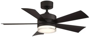 42" Modern Forms Wynd Matte Black LED Wet Smart Ceiling Fan - Picture 1 of 1