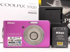 Nikon Coolpix S520 Pink 8.0MP 3x Zoom Kompakt Digitalkamera mit Box aus Japan - Bild 1 von 15