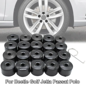 20x Car Wheel Center Lug Nut Covers Bolt Caps Puller Tool 17mm For VW Jetta Golf - Picture 1 of 6