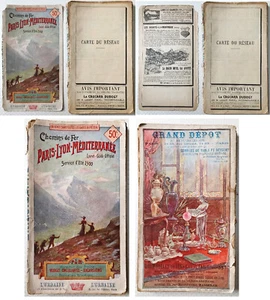 P.L.M. Chemin de Fer Livret-Guide Officiel. Service d’Été 1900. Carte du réseau - Afbeelding 1 van 22