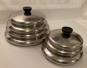 Revere Ware Stainless Steel Replacement Lids, 5-1/2" Thru 11-7/8", Gently Used - Picture 1 of 11