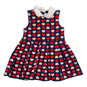 G02-Janie & Jack, 18-24M, 0/s cotton knit dress (18-24 Months,Hearts) - Picture 1 of 2