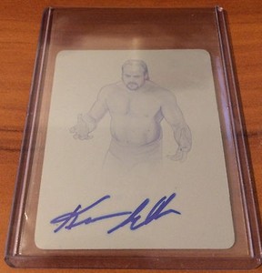 KEVIN SULLIVAN 2017 LEAF ORIGINALS WRESTLING PRINTING PLATE AUTOGRAPH 1/1 CYAN