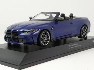 Minichamps BMW M4 Cabrio matt blue metallic 2021 1/18 155021030 - Immagine 1 di 3