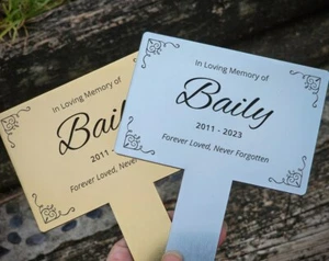 Pet Dog Memorial Plaque Engraved Garden Stake Grave Marker Outdoor RIP Loss Gift - Picture 1 of 6