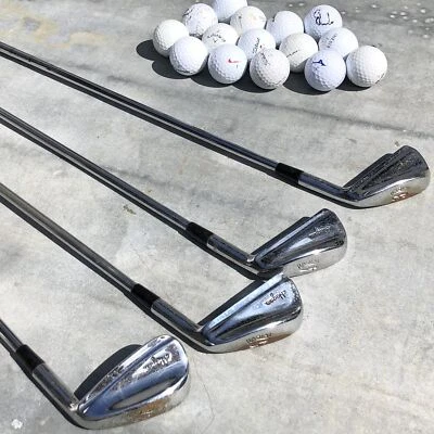 4 x Golfschläger Eisen Ben Hogen, 15 Crossgolfbälle, Urban Golf, Crossgolf #0464 - Bild 1 von 4