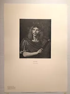 Antica stampa ritratto incisione 1897 Molière, attore e drammaturgo - Foto 1 di 5