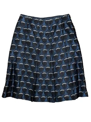 Falda plisada Nine West mezcla rayón seda totalmente forrada 8 muy William Morris-y $98 Foto 1 de 4