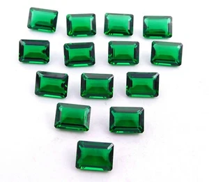 12x16 MM Lab Created Emerald Octagon Cut Loose Gemstone For Jewelry P-1634 - Picture 1 of 2