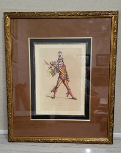 Vintage EL CAPITAN SPAVENTO M. Saud Lithograph Matted Gold Framed 17 x 21 - Picture 1 of 6