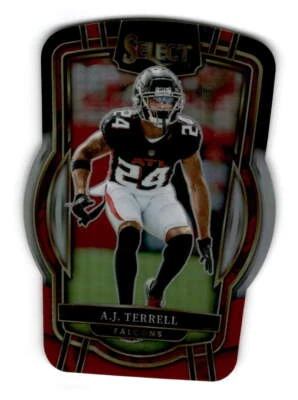 2022 Panini Select #296 A.J. Terrell Black and Red Prizm Die Cut - Image 1 of 2