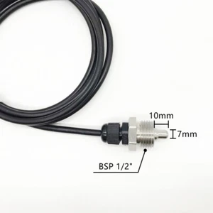 Pt1000 Temperature Sensor with BSP 1/2" Thread 1 Meter Cable Insert Probe 10mm - Picture 1 of 3