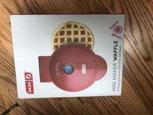 Dash Mini 4" Waffelmaschine Antihaftbeschichtet 350 Watt rot brandneu! - Bild 1 von 5