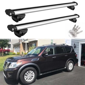 53" Rooftop Rack Rail Crossbar Cargo Luggage Carrier For Nissan Pathfinder 13-23 - Picture 1 of 12