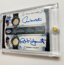 2021 Leaf Lumber PAUL MOLITOR ROBIN YOUNT 2/3 Signature Sticks Dual Autograph