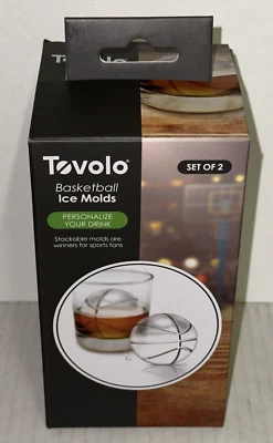 Tovolo Basketball Shaped Ice Molds Dishwasher Safe Set of 2 NOS Craft Ice Cubes - Image 1 of 2