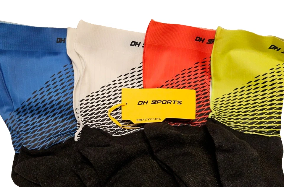 4 PAIRS ! Cyling Socks DH Sports PRO's CHOICE anti slip silicone Hi-Tech Fabrics - Image 1 of 4