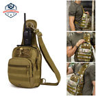 Mens Backpack Tactical Sling Chest Bag Assault Pack Molle Messenger Shoulder Bag