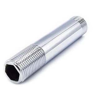 1/2 Inch 80-150mm Pipe Fittings Thread Extension Male Chrome Brass - Picture 1 of 2