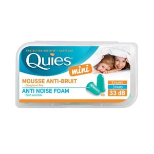 Quies Kids Mini Ear Protection Foam Plugs - Anti-Noise 3 Pairs - Picture 1 of 4