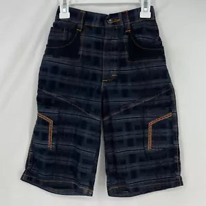Pantalones Cortos Grafito Niños Talla 8 Azul A Cuadros con Costuras Amarillo Rojo - Imagen 1 de 11