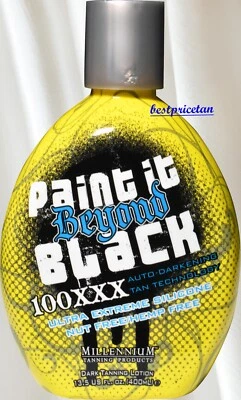 Millennium Tanning PAINT IT BEYOND BLACK 100XXX Bronceador Interior Exterior Loción Foto 1 de 3