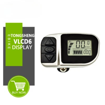 36V 48V VLCD6 LCD Ebike Display with 6 Pin Male Waterproof Plug for Drive Motor - Image 1 of 4