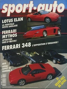 SPORT AUTO n°334 11/1989 FERRARI 348 & MYTHOS ELAN GP JAPON - Imagen 1 de 1