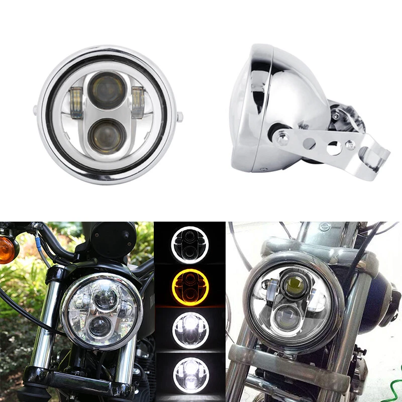 5.75" LED Headlight Housing Bucket Bracket For Yamaha V-Star XVS 650 950 1100 Foto 1 de 4