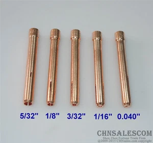 5 pcs 10N22 10N23 10N24 10N25 54N2 Collets Tig Welding Torch WP-17 WP-18 WP-26 - Bild 1 von 2
