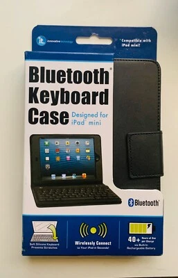Bluetooh Keyboard Black case Design for iPad mini Innovative Technology New - Image 1 of 2