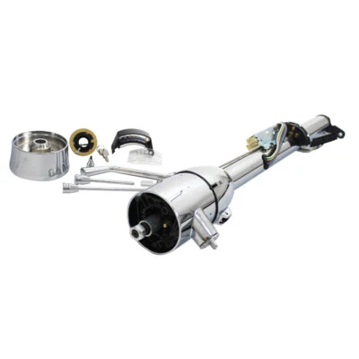 COLUMNA DE DIRECCIÓN INCLINABLE ESTILO GM CROMADA 33" CAMBIO AUTOMÁTICO CON LLAVE Foto 1 de 4