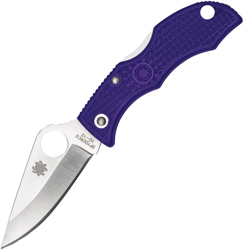 Spyderco Ladybug 3 Lockback Stainless Folding Blade Purple Handle Knife LPRP3 - Image 1 of 1